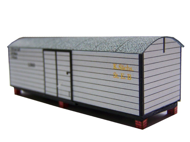 Z-12-02-TT - Sächsischer Länderbahnwagen - weiß