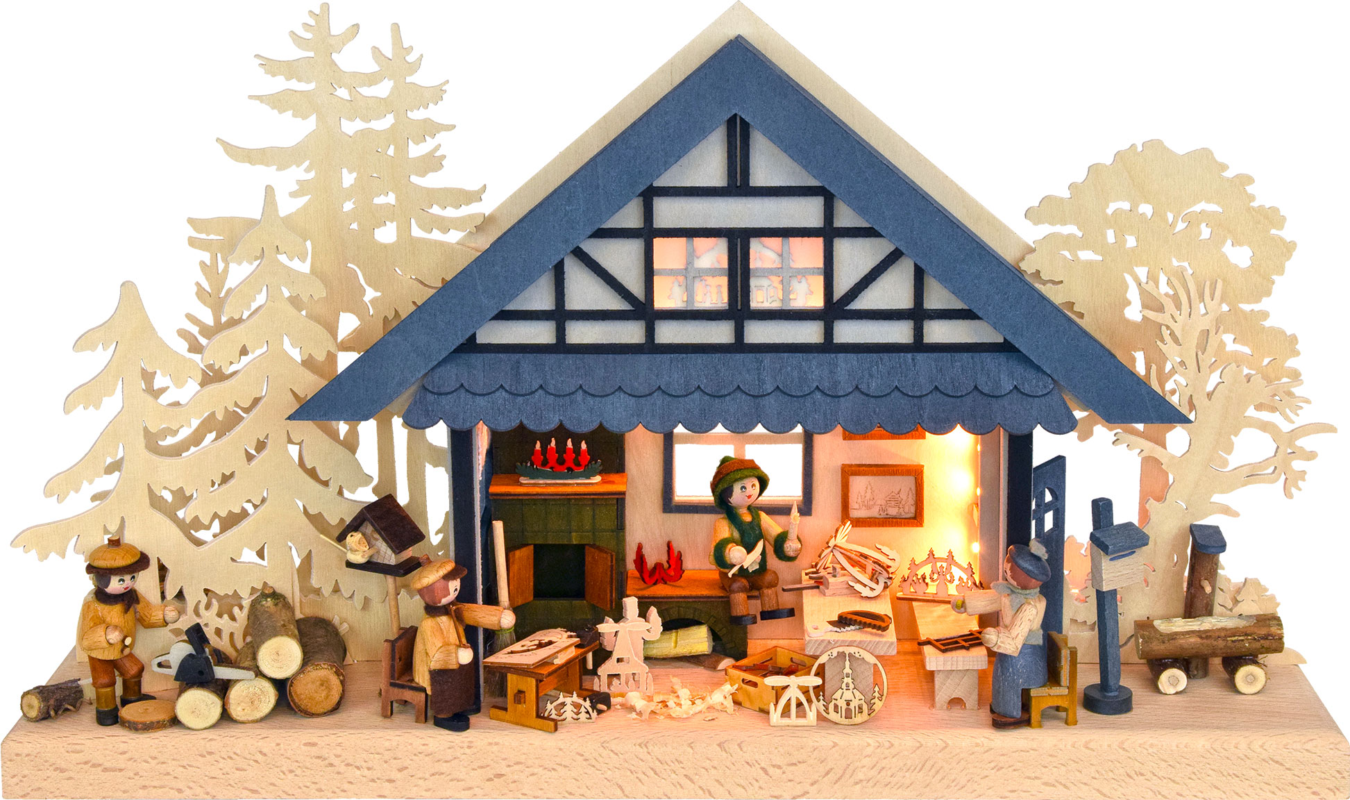 3D-LED-Schwibbogen klein, Kunsthandwerkerstübchen