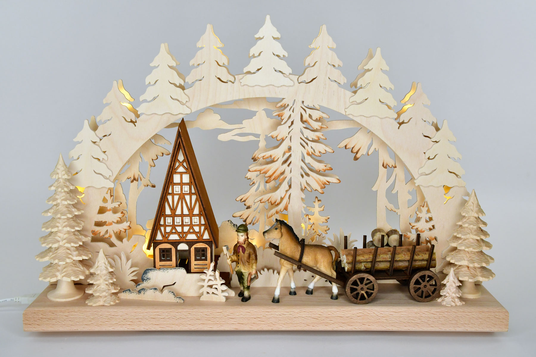 3D-Schwibbogen kl., Waldarbeiter