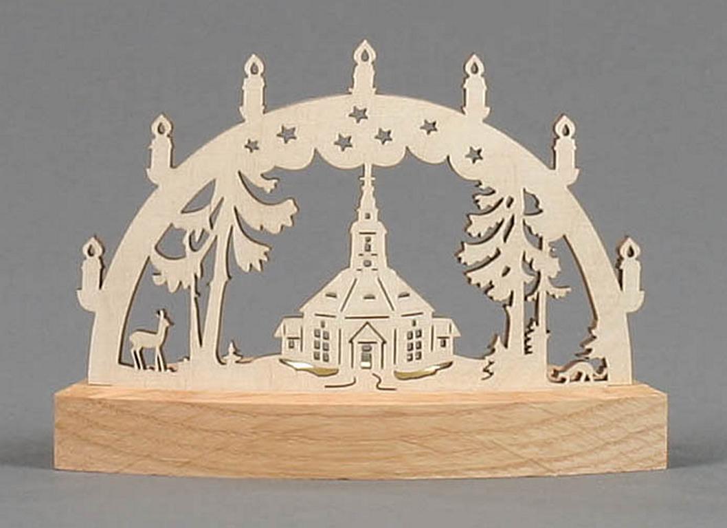 Teelichthalter Seiffener Kirche