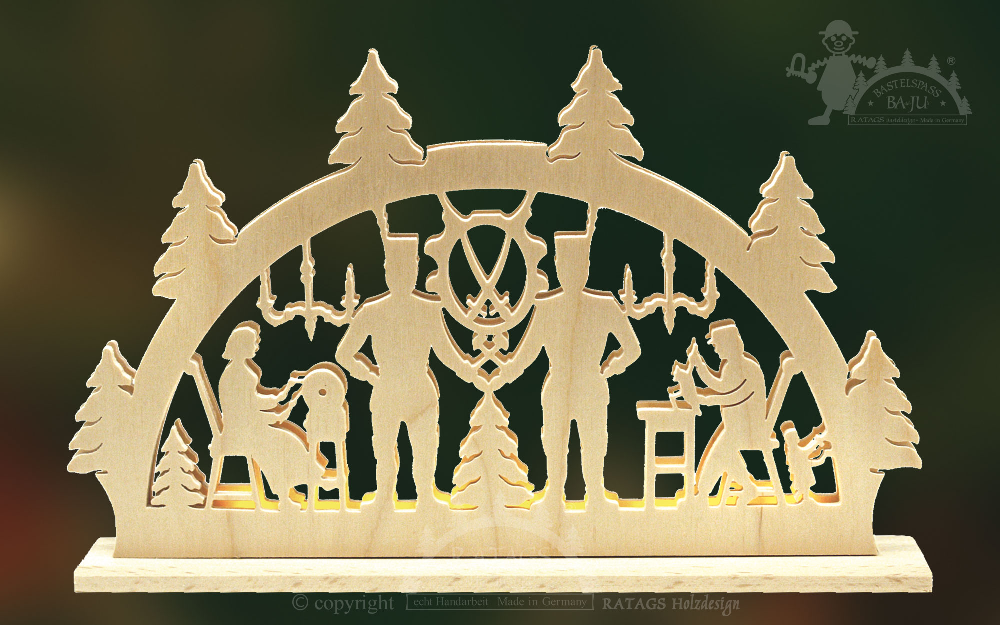 Schwibbogen mit LED zum Basteln Bergmann