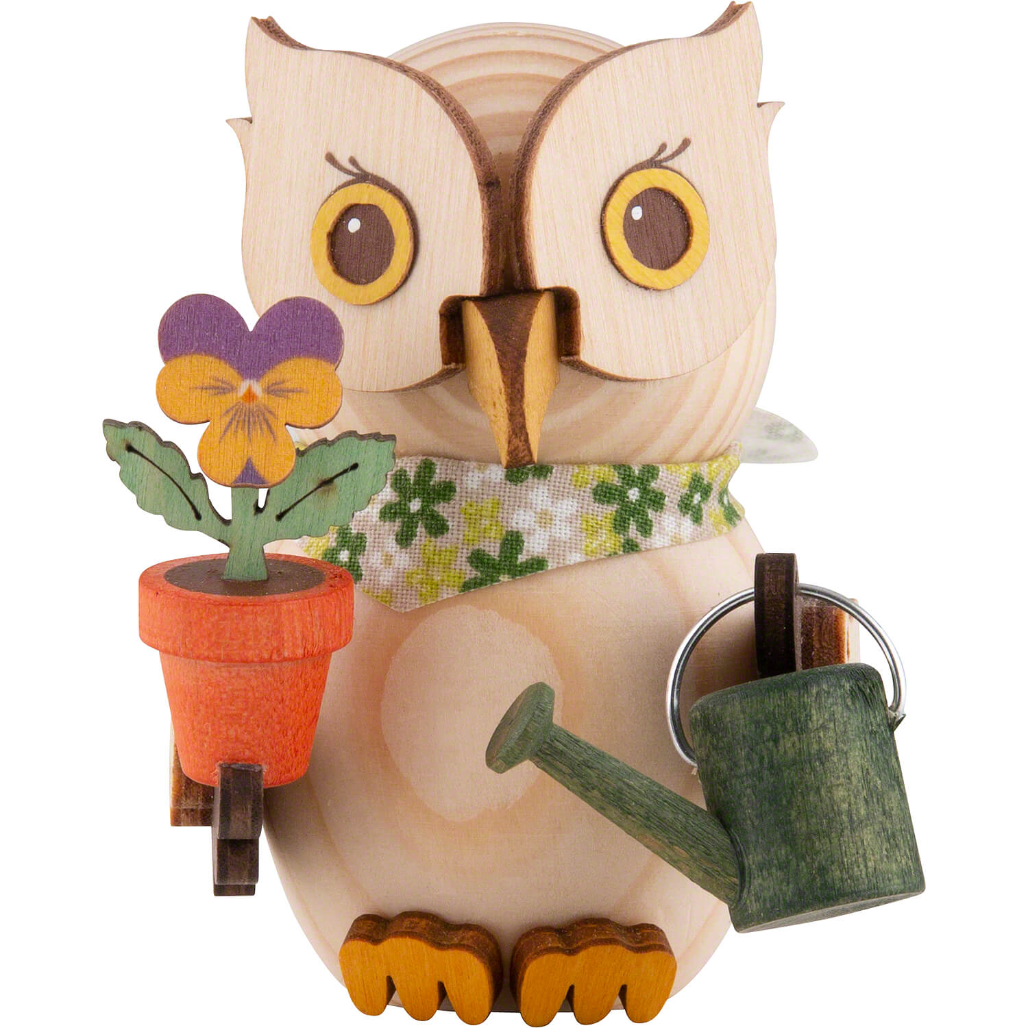 Mini Eule Gärtner ca. 7 cm, Holzfigur 2021