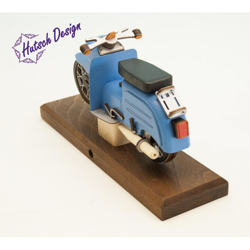 blaue Schwalbe Räuchermoped Simson  28x8x14,5cm