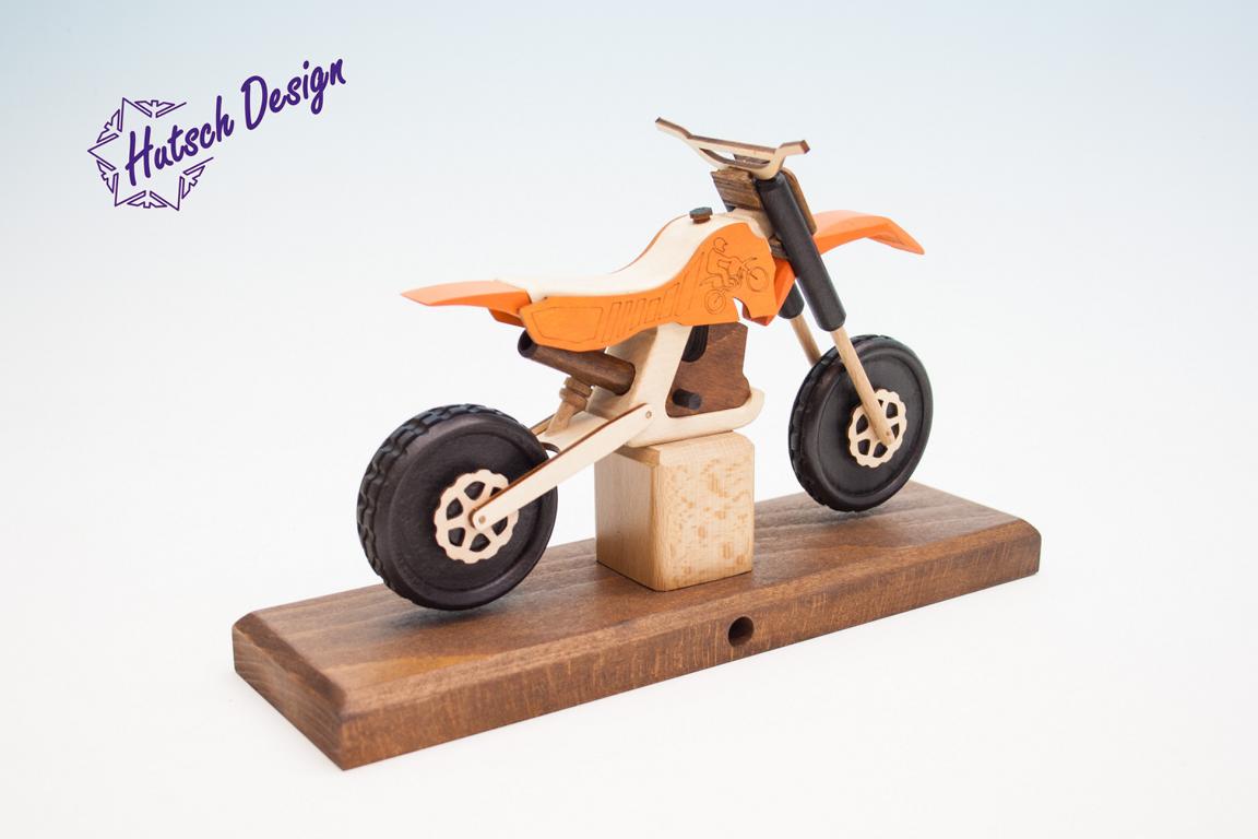 Raeuchermotorrad Cross orange  27 x8 x 16cm