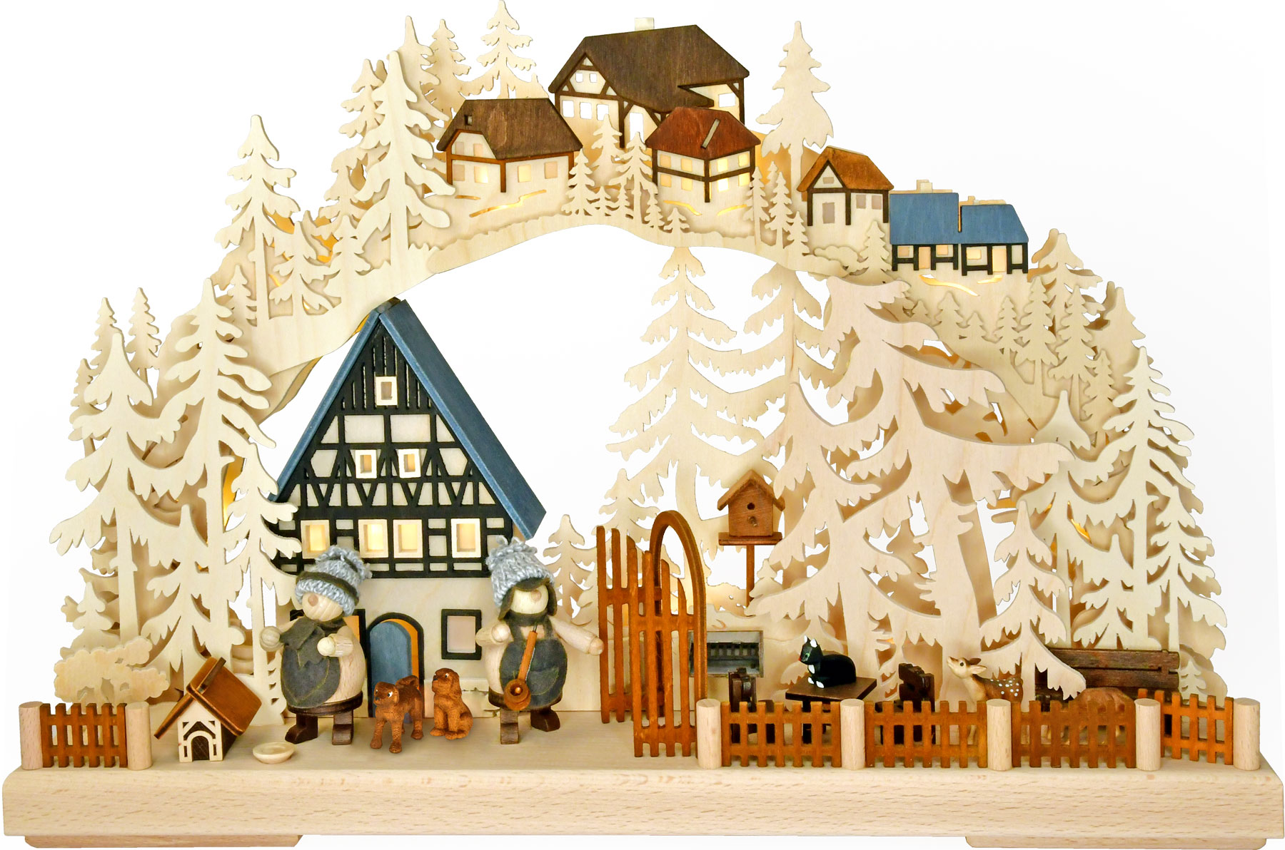 3D-Schwibbogen klein, Fachwerkträume Mollies, USB-Stromversorgung