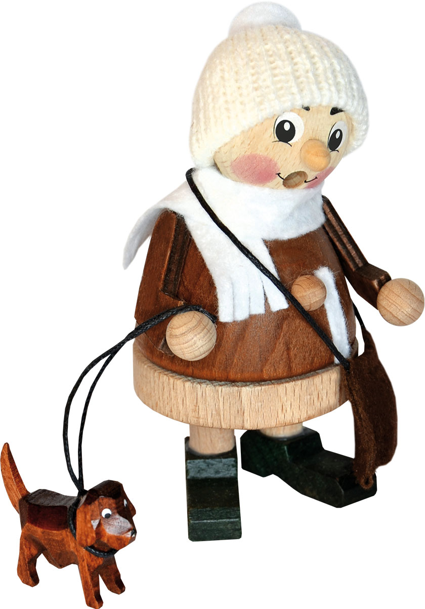 Räuchermännchen, Winterkind mit Hund