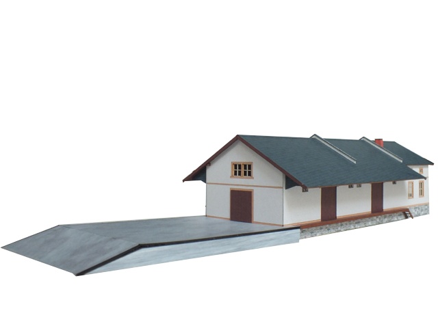 03-16-2-2-TT - Sächs. Einheitsbau  Güterschuppen - 2 Tore