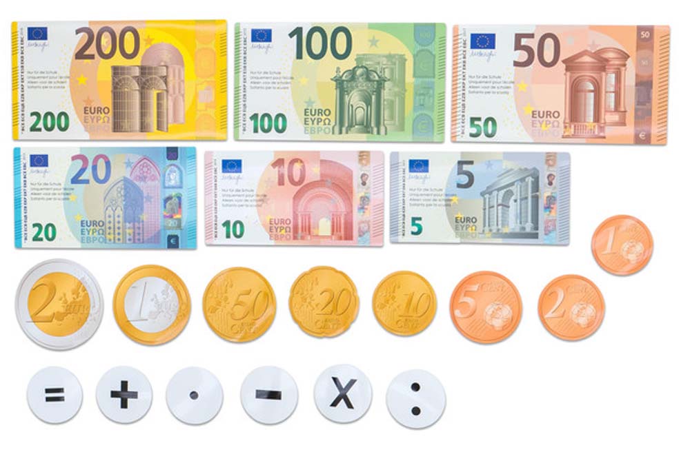 Euro Rechengeld in Kasse