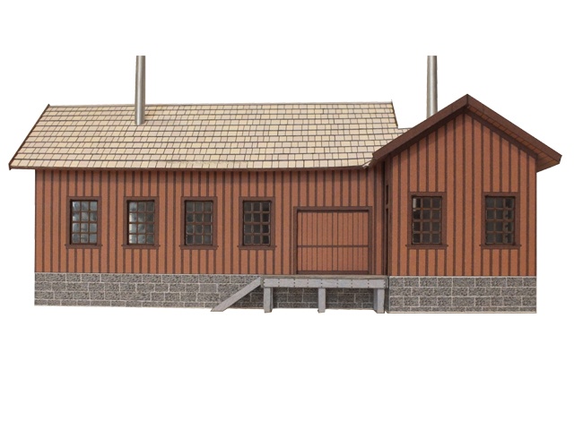 200-01-H0 - Güterschuppen mit 2 kleinen Rampen