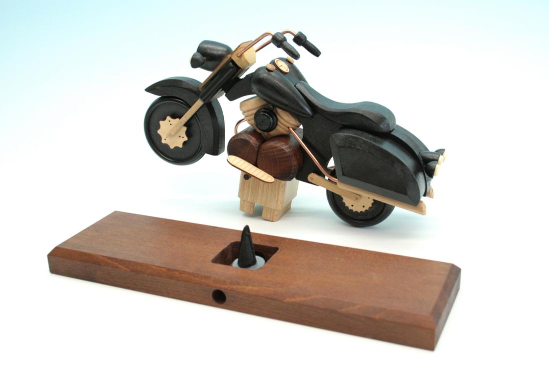 Raeuchermotorrad Chopper schwarz  27 x8 x 16cm