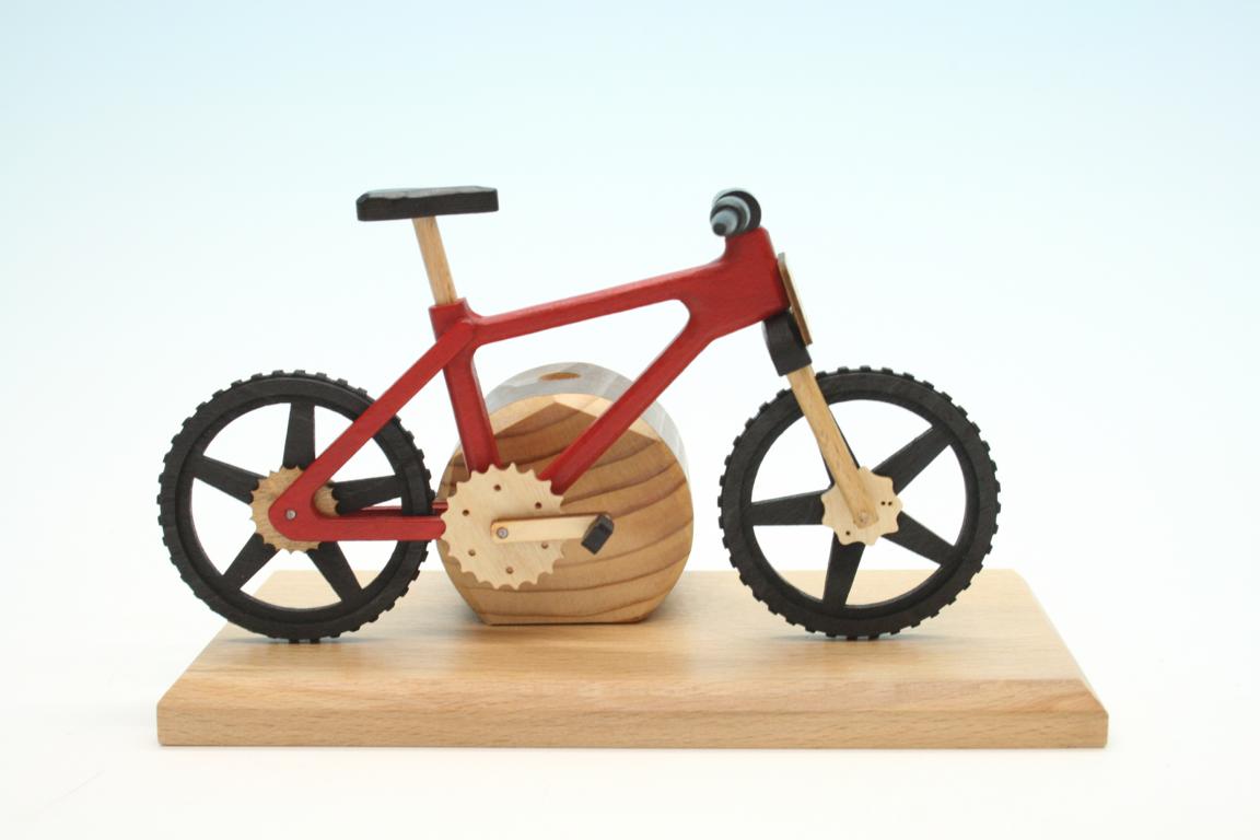 Raeucherfahrrad rot EBM  Edition 22 x9 x14 cm