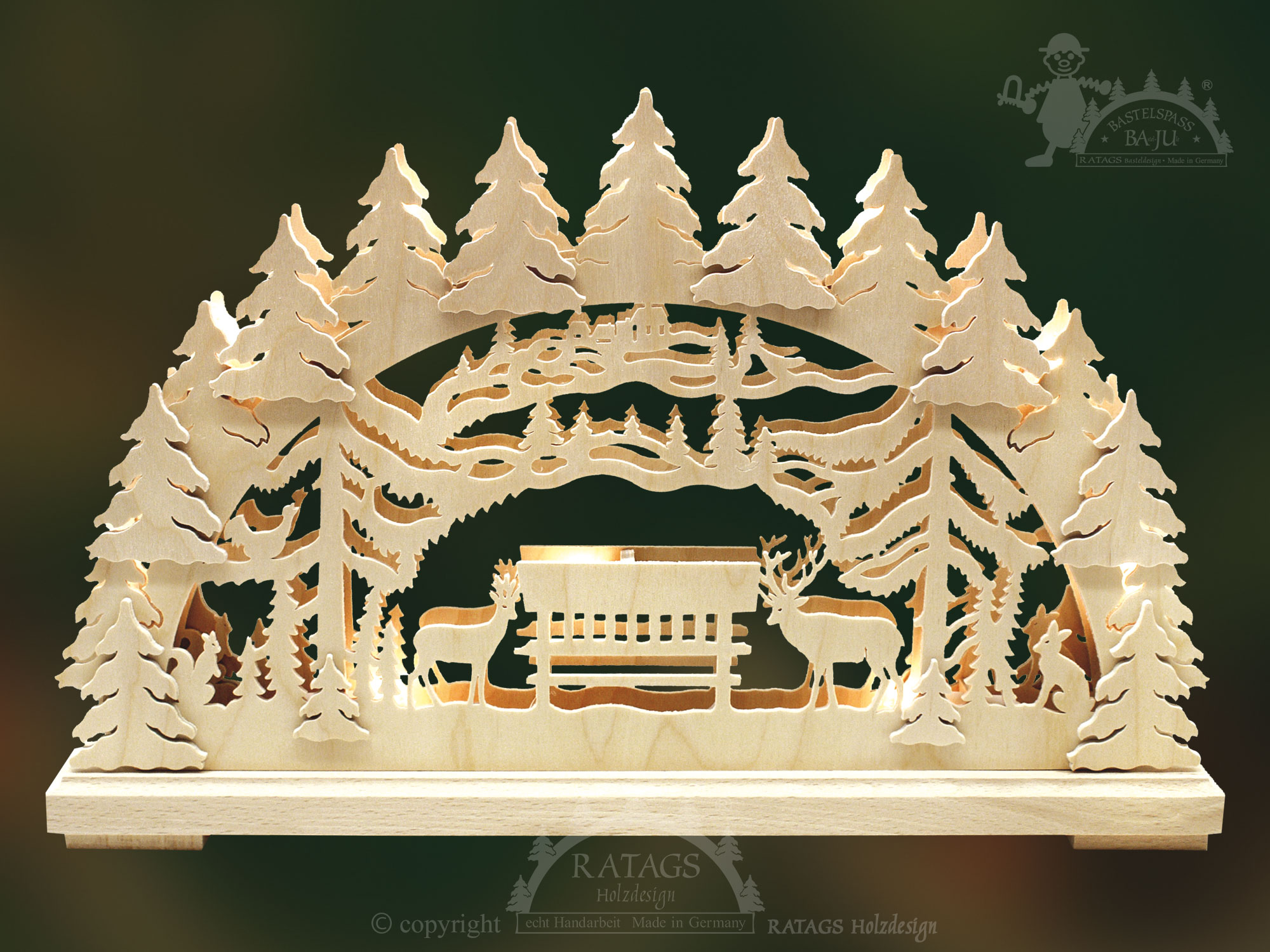 Schwibbogen zum Basteln, klein, Waldlichtung