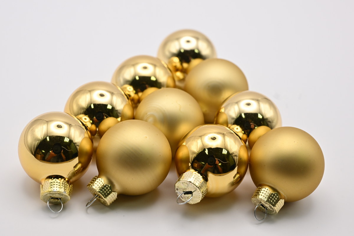 Glaskugeln, 3 cm, 24 Stk., gold