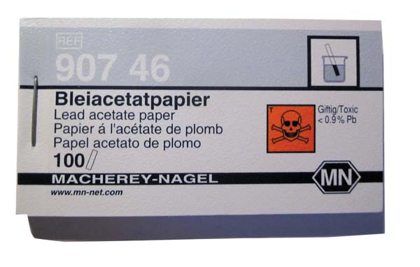 Bleiacetatpapier für Sulfid