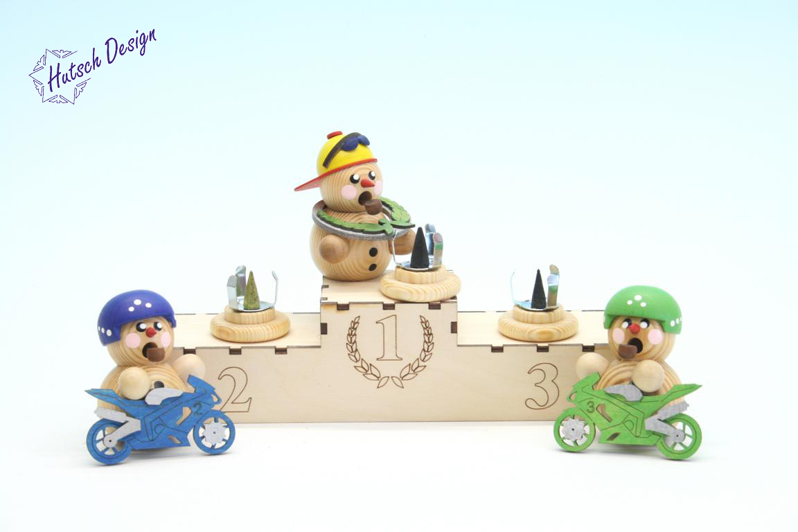 Siegerpodest mit 3 Biker Minis