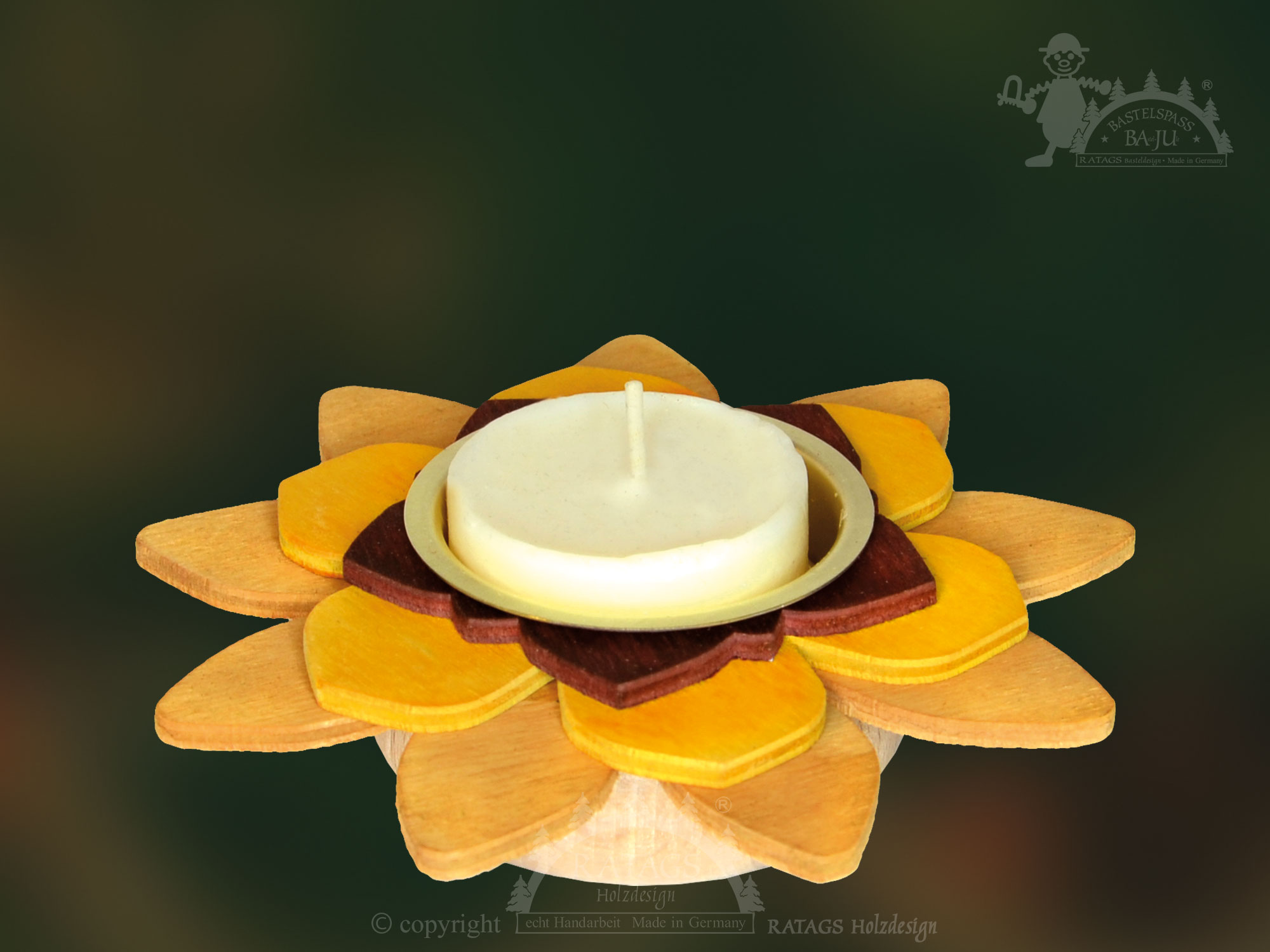 Teelichtblumen zum Basteln, 2er Set