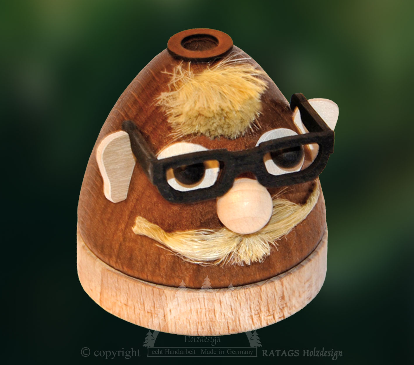 Roochgobb, Mann mit Bart und Brille