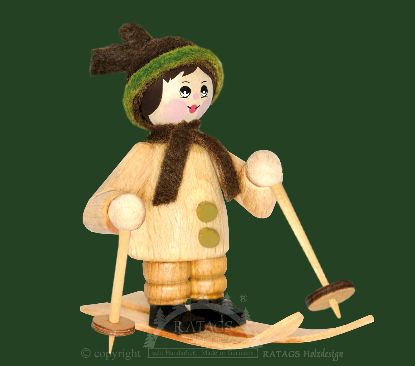 Figur, Skifahrer, natur