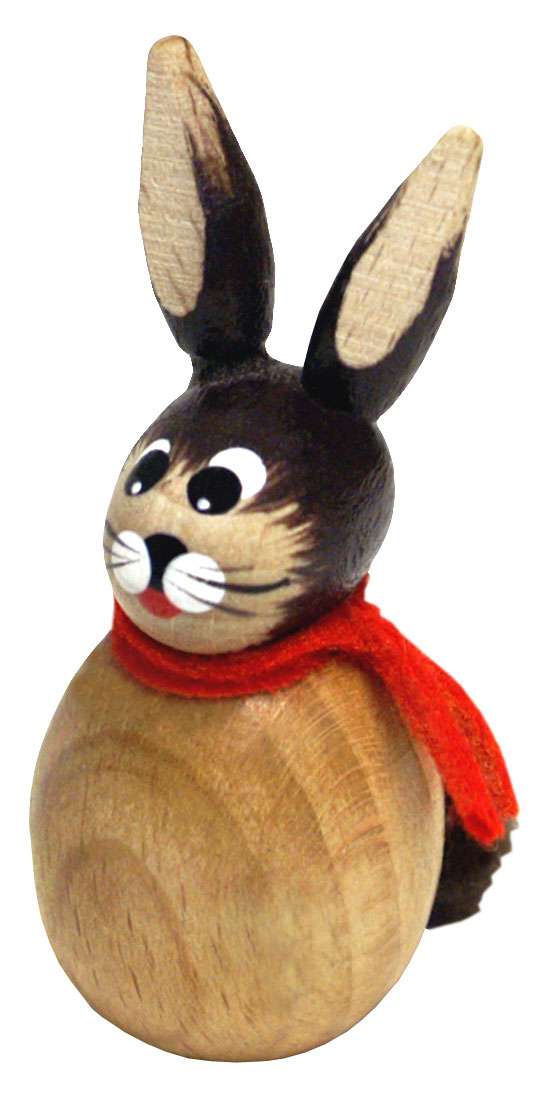 Häschen, klein, aufrecht roter Schal