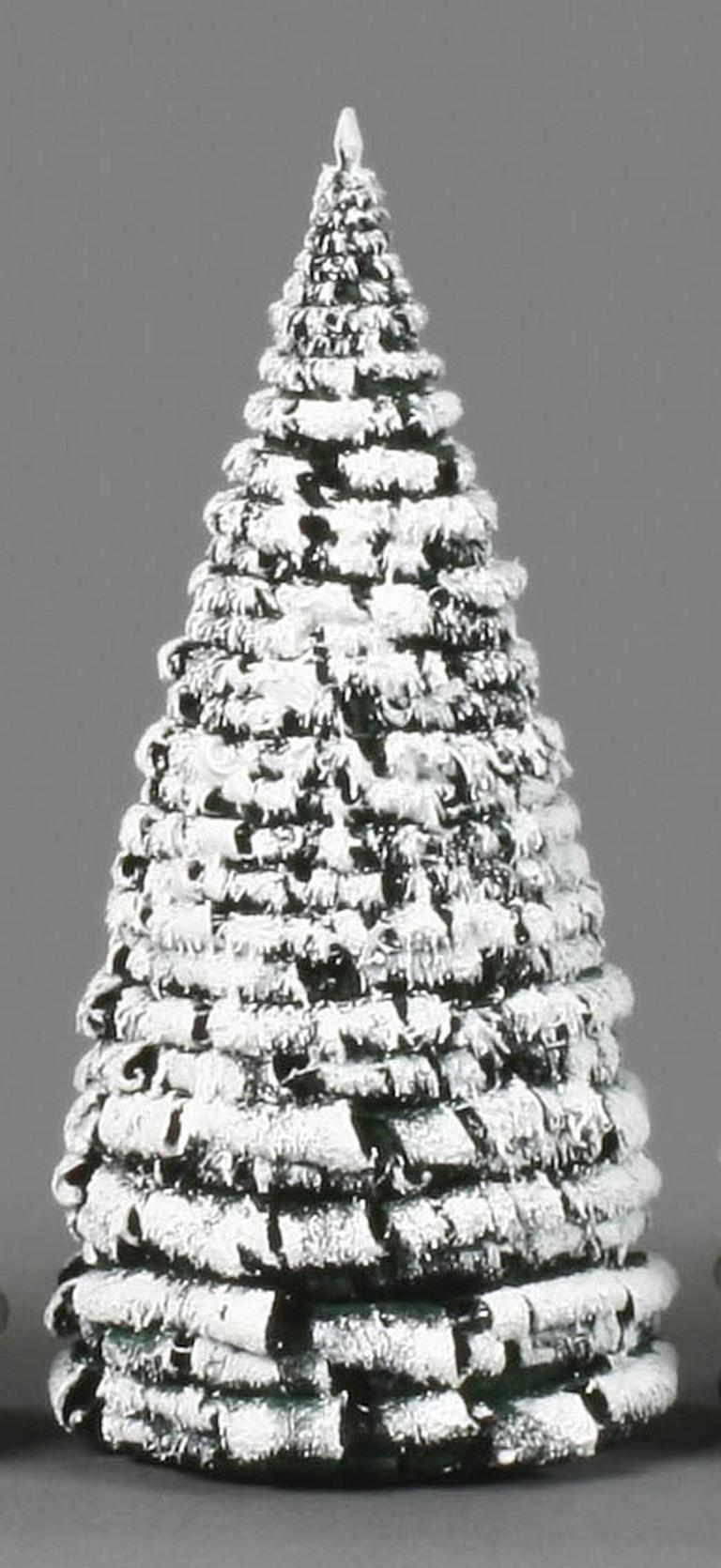 Raureifbaum grün/weiß, 14cm