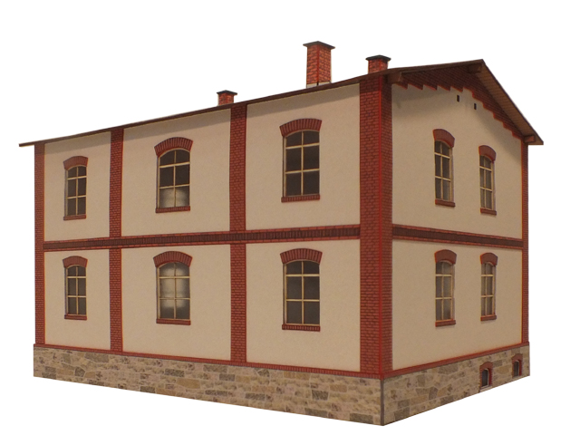 03-12-H0 - Sächsisches Eisenbahnerwohnhaus in Schwarzenberg / Erla