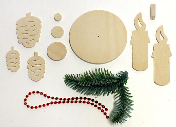 Tischschmuck zum Basteln, mit Kerze und Floristik