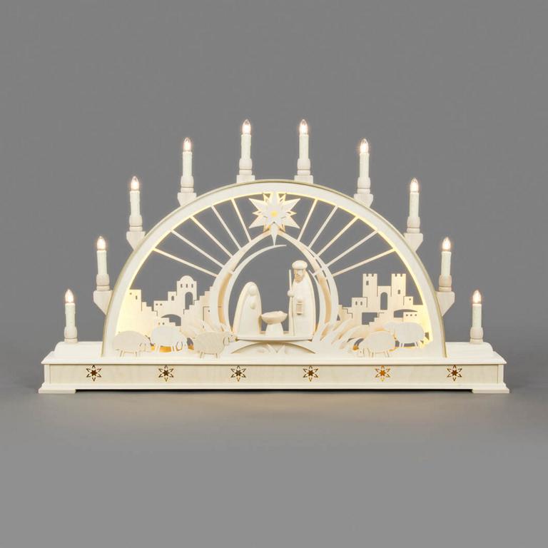 Schwibbogen mit Christi Geburt, elektrisch beleuchtet