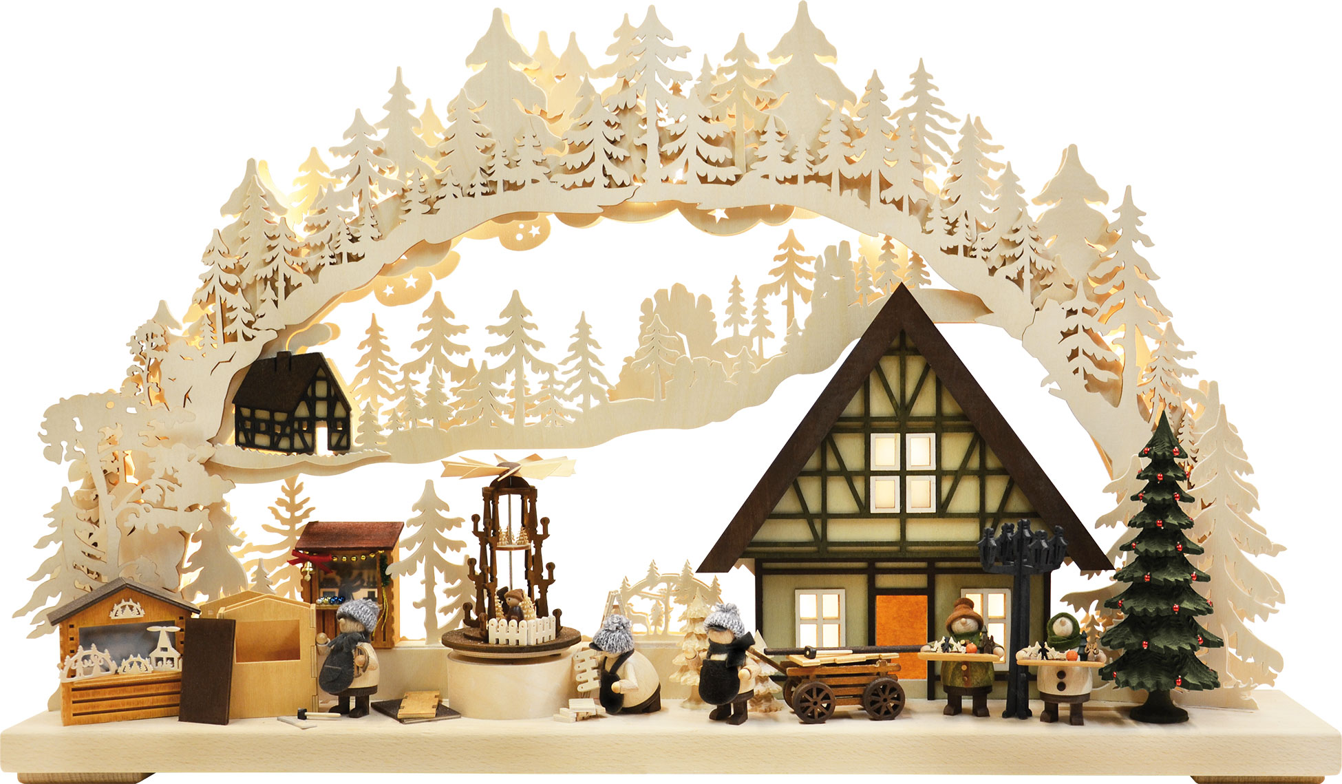 3D-Schwibbogen groß, Weihnachtsmarktbau