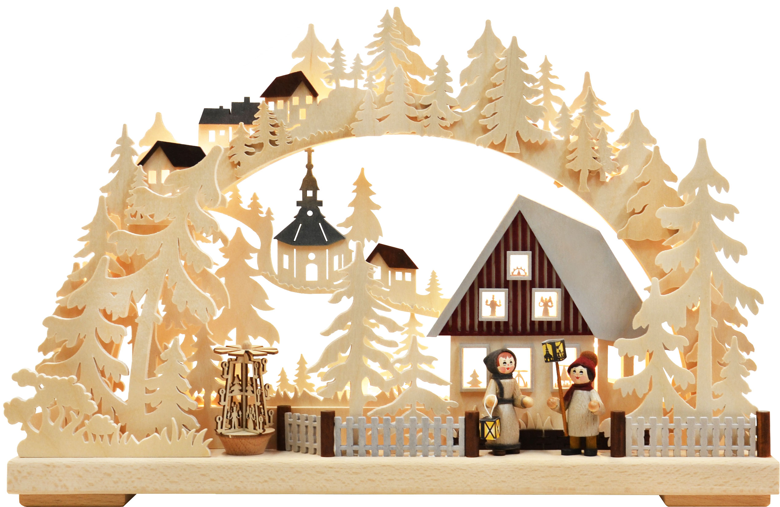 3D-Schwibbogen klein, Laternenschein