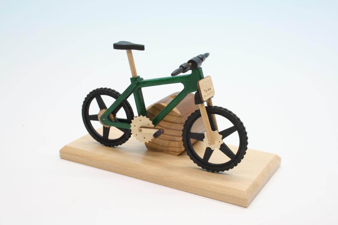 Raeucherfahrrad gruen EBM  Edition  22 x9 x 14 cm