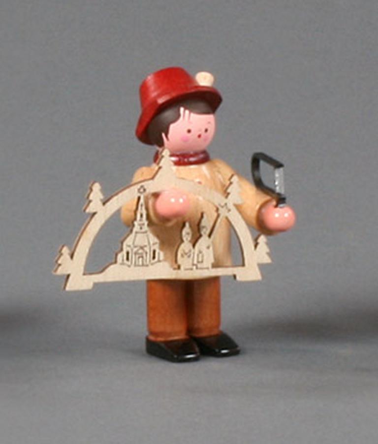 Schwibbogenhändler natur mit Bügelsäge