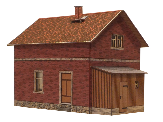 03-11-1-H0 - Sächs. Beamtenwohnhaus III. Klasse - Klinker