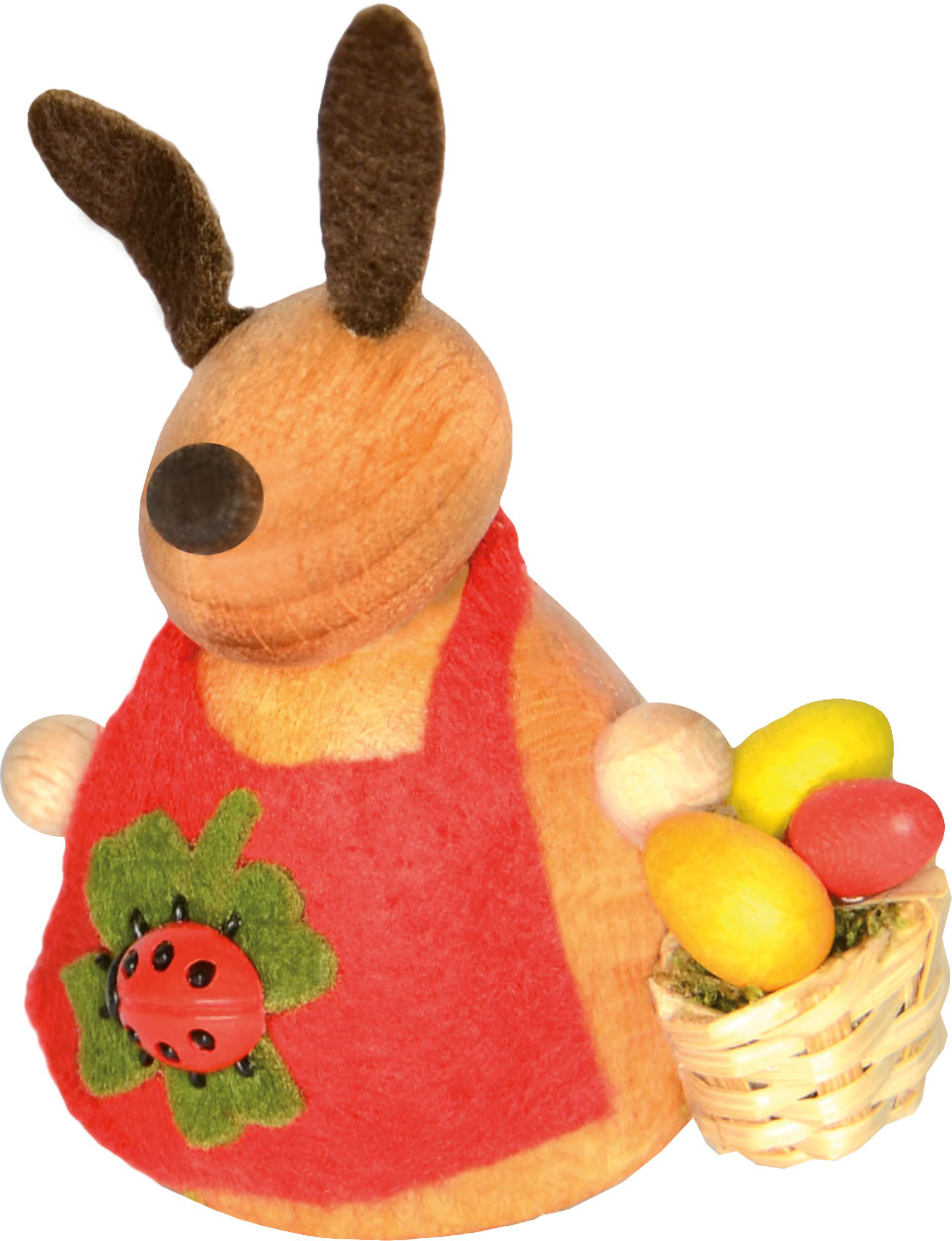 Häschen mit Eierkorb, Marienkäfer, rote