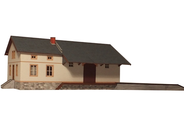 03-16-2-TT - Sächsischer Einheitsbau  Güterschuppen mit Rampe