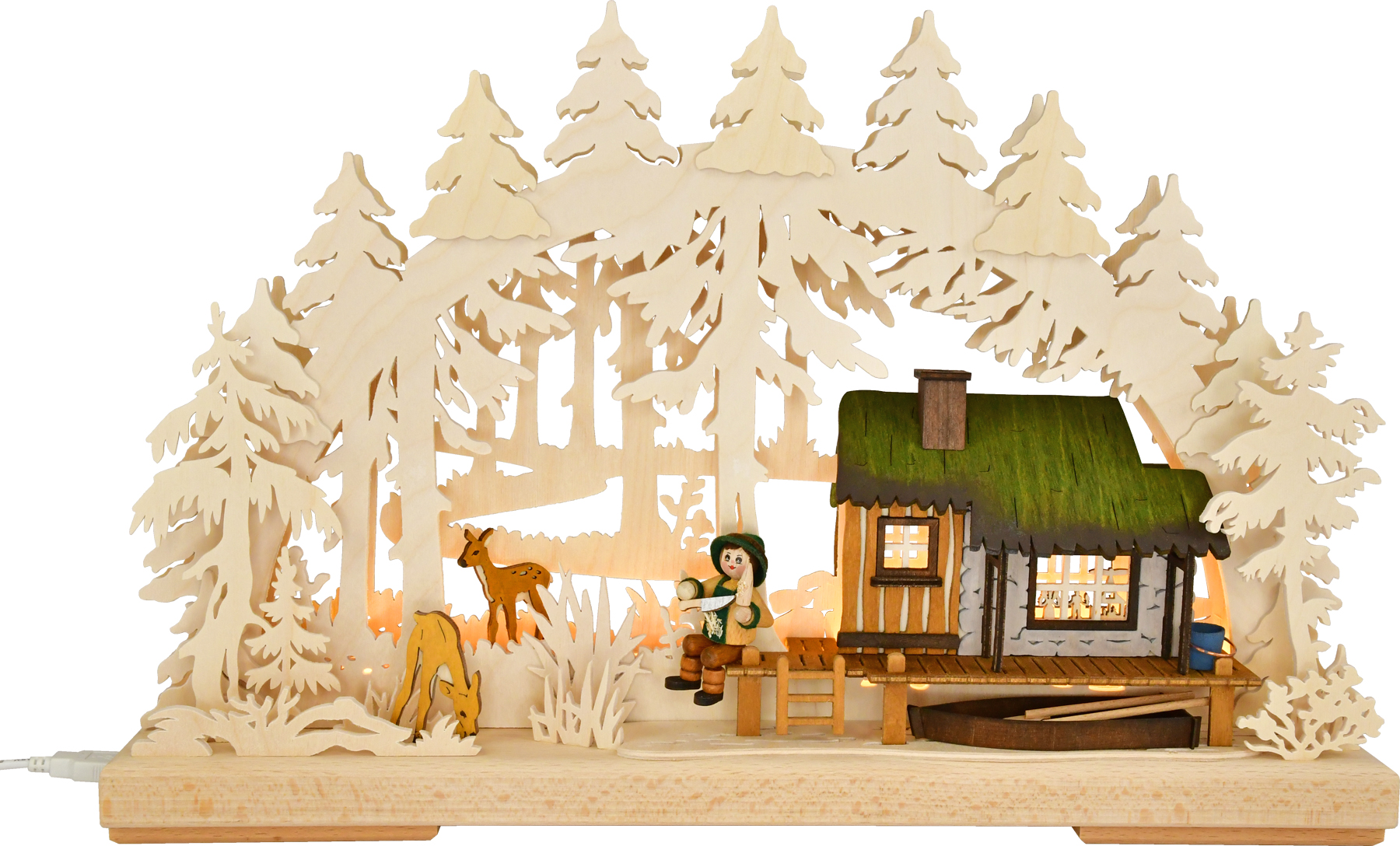 LED-Schwibbogen kl., Haus am See