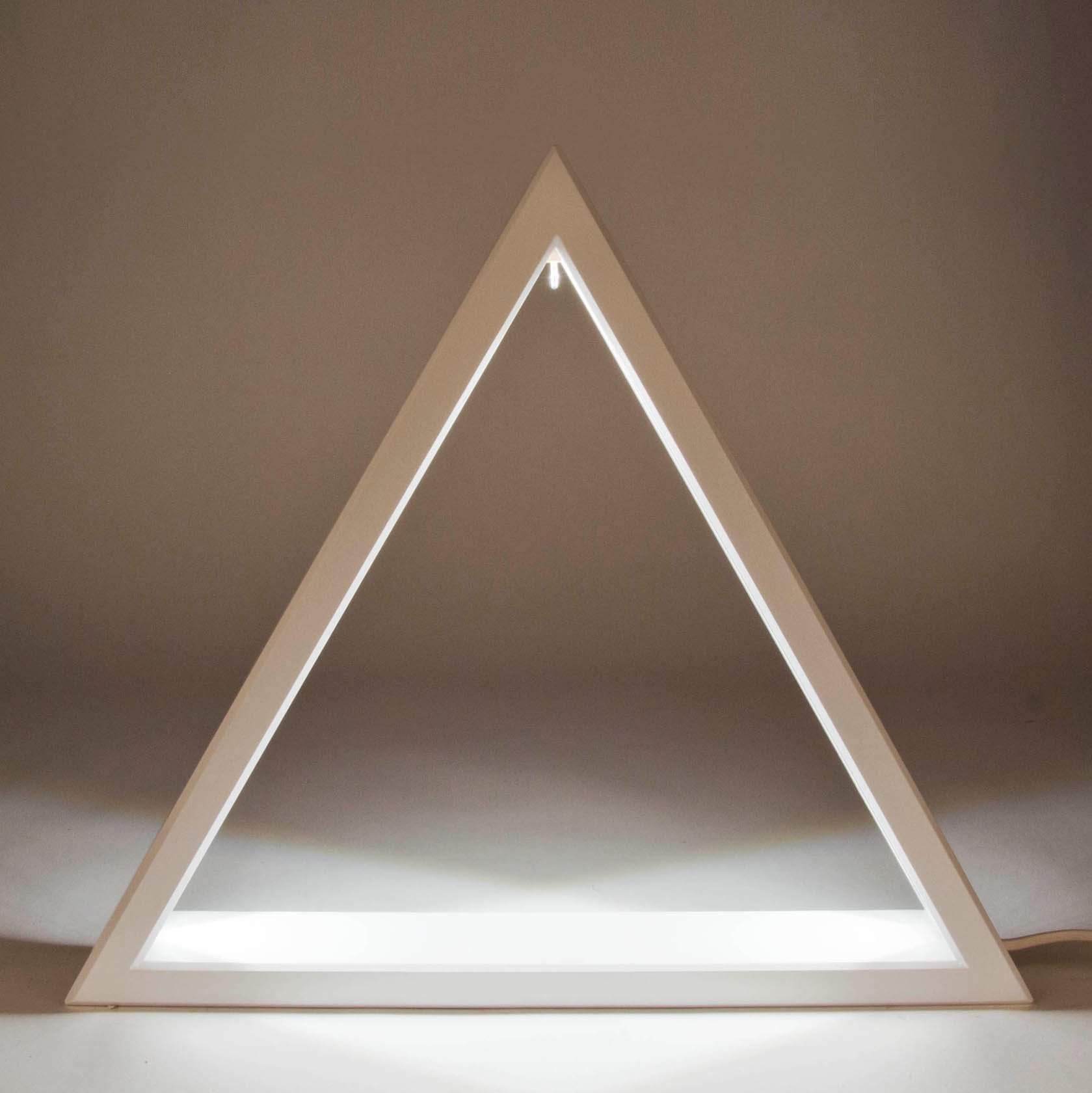 Beleuchtetes Dreieck weiß 35cm mit LED Band 12V/Trafo 100-240V 35x40cm