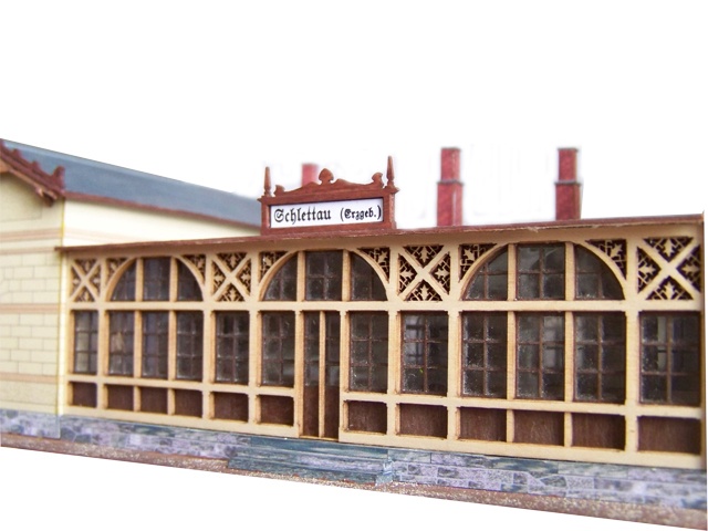 02-06-1-H0 - Bahnhof Schlettau - Empfangsgebäude