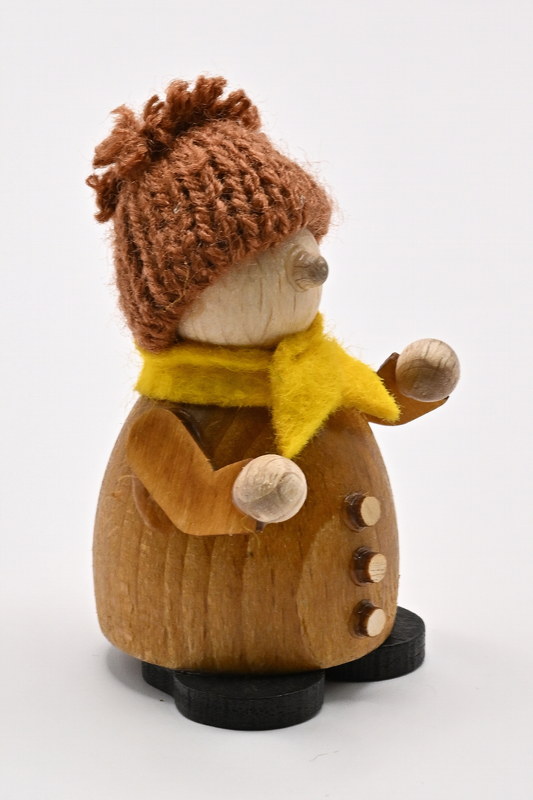 Molli Wiki, gelb, braune Mütze H 5,5 cm