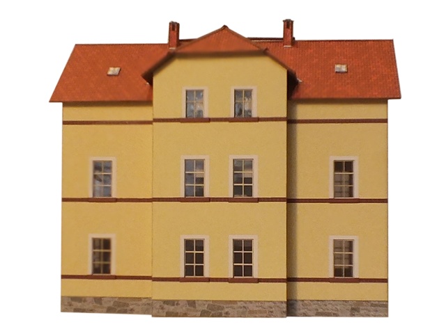 05-03-1-H0 - Vorstadtwohnhaus - 2,5 Etagen  Putz gelb