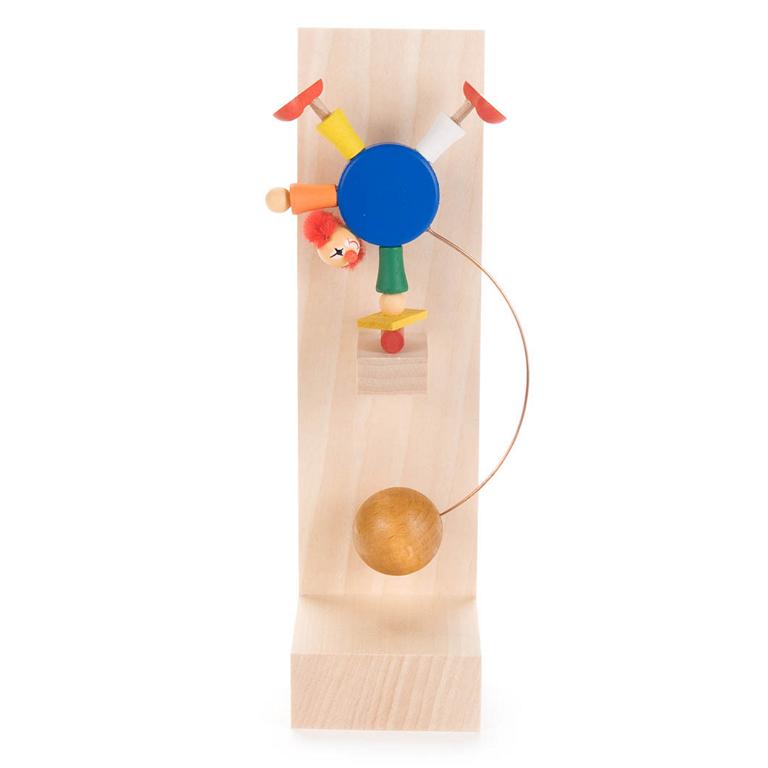 Schaukelfigur Clown Akrobat auf Rolle 13cm