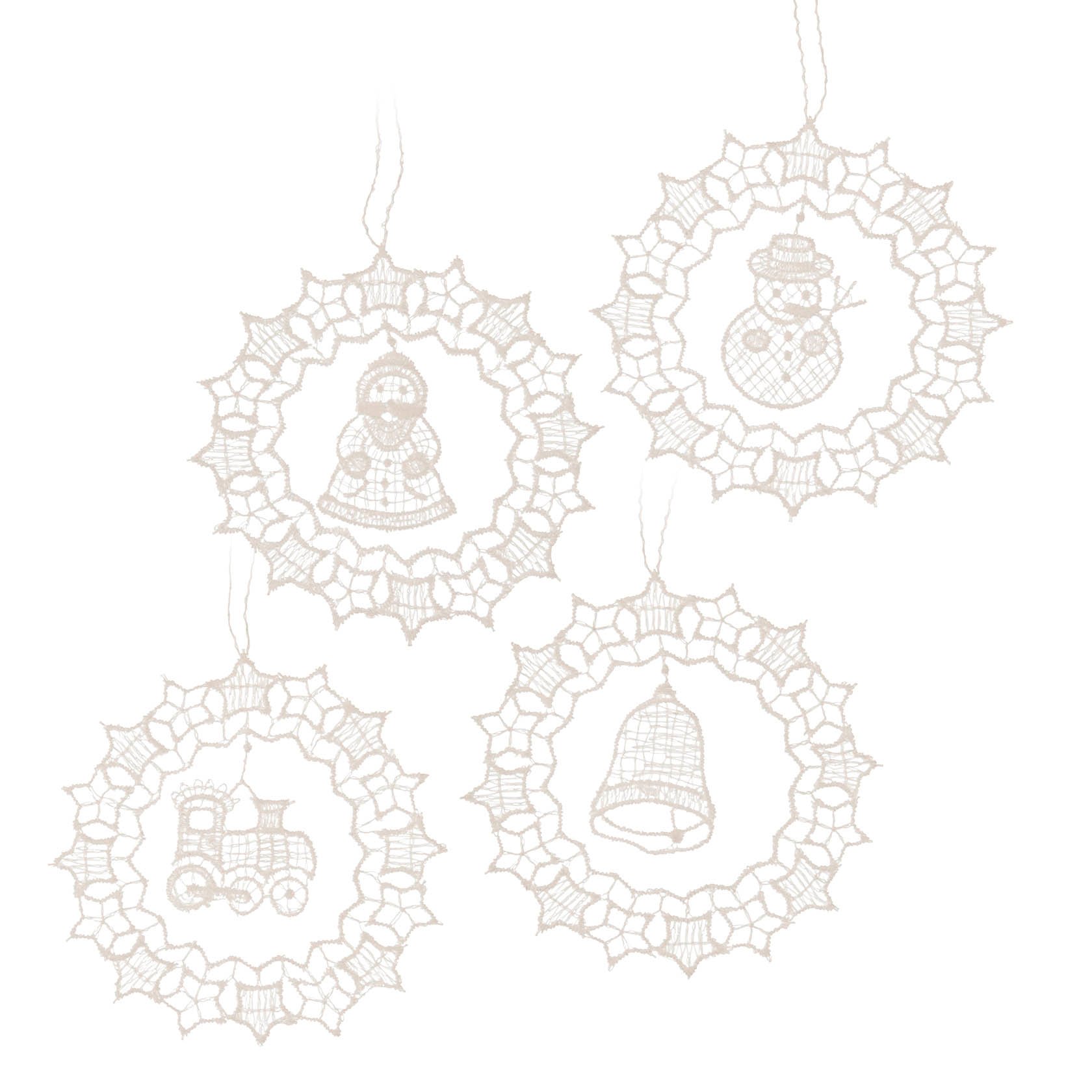 Behang Motiv-Kugel (4) sortiert 1x235871 1x235872 1x235873 1x235971 Plauener Spitze 7cm