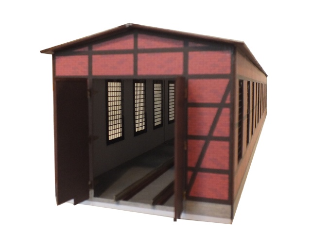03-14-4-H0 - Sächs. Einheitsbau  Wagenschuppen - lang