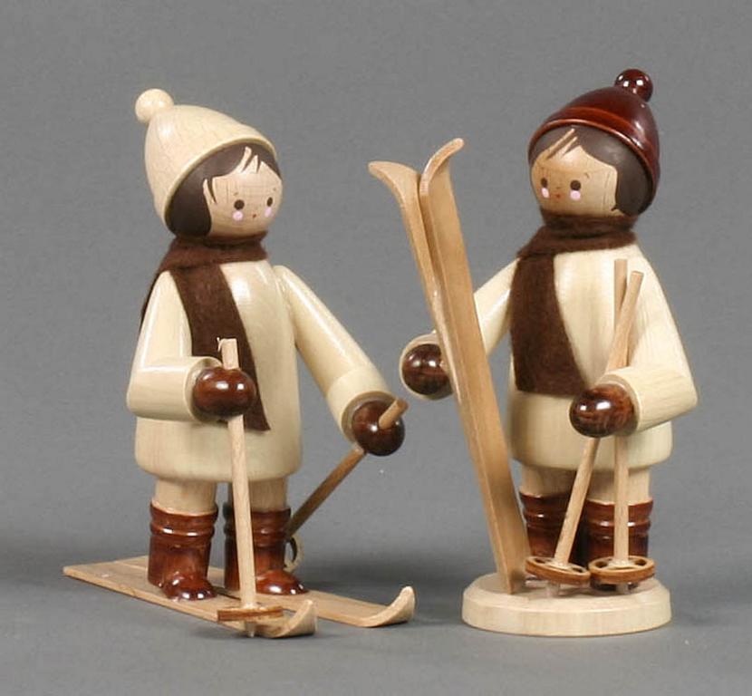 Kinder mit Ski groß natur (2)