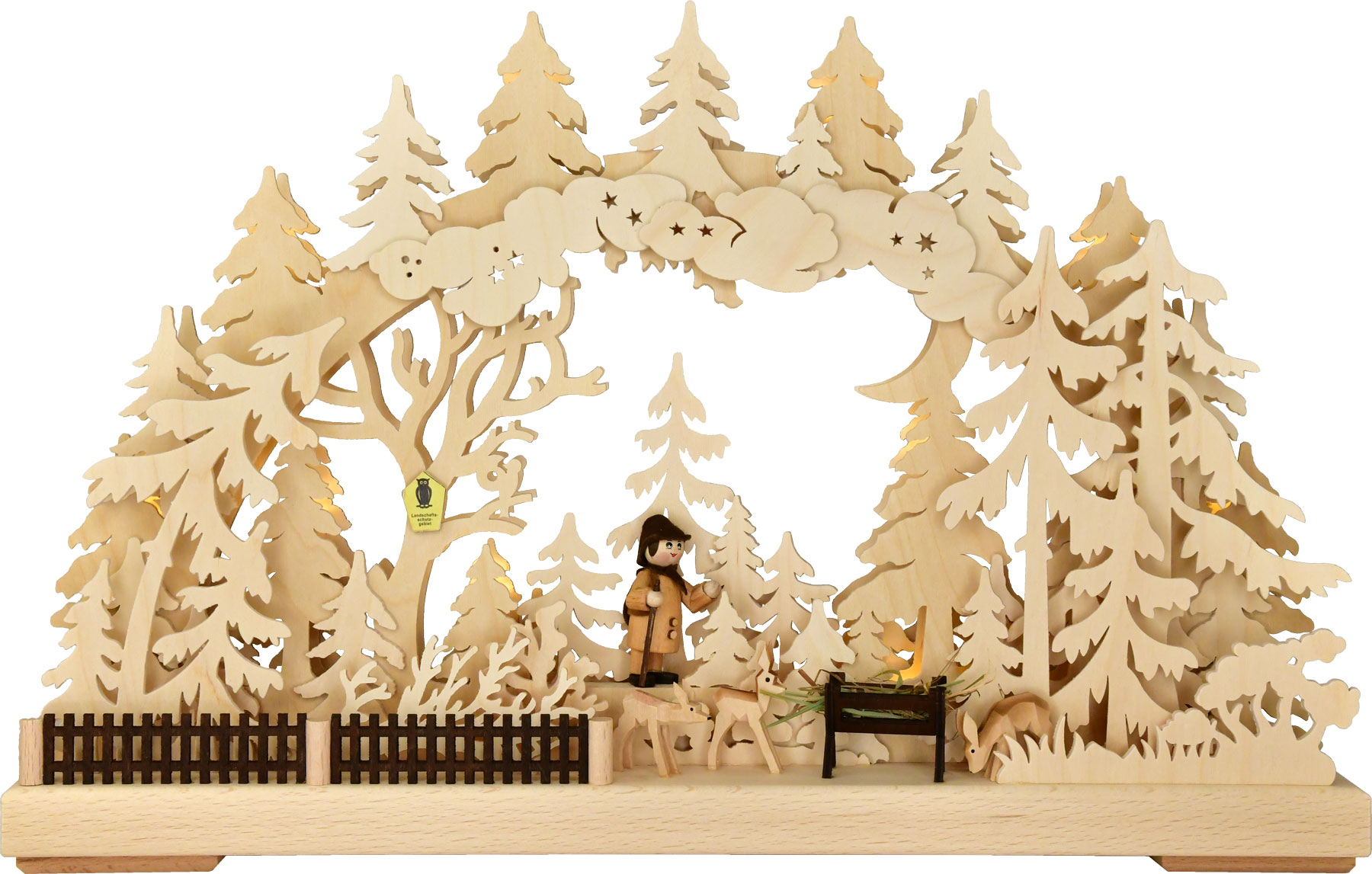 3D-Schwibbogen klein, Rehe im Naturschutzgebiet