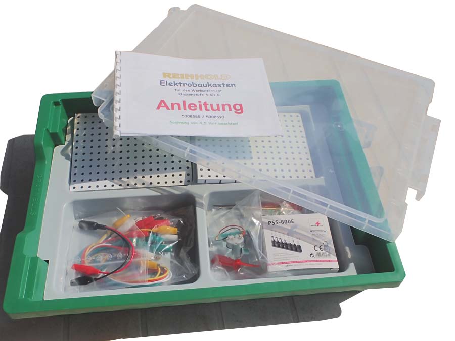 Elektrobaukasten Schaltung und Versuche mit Netzteil