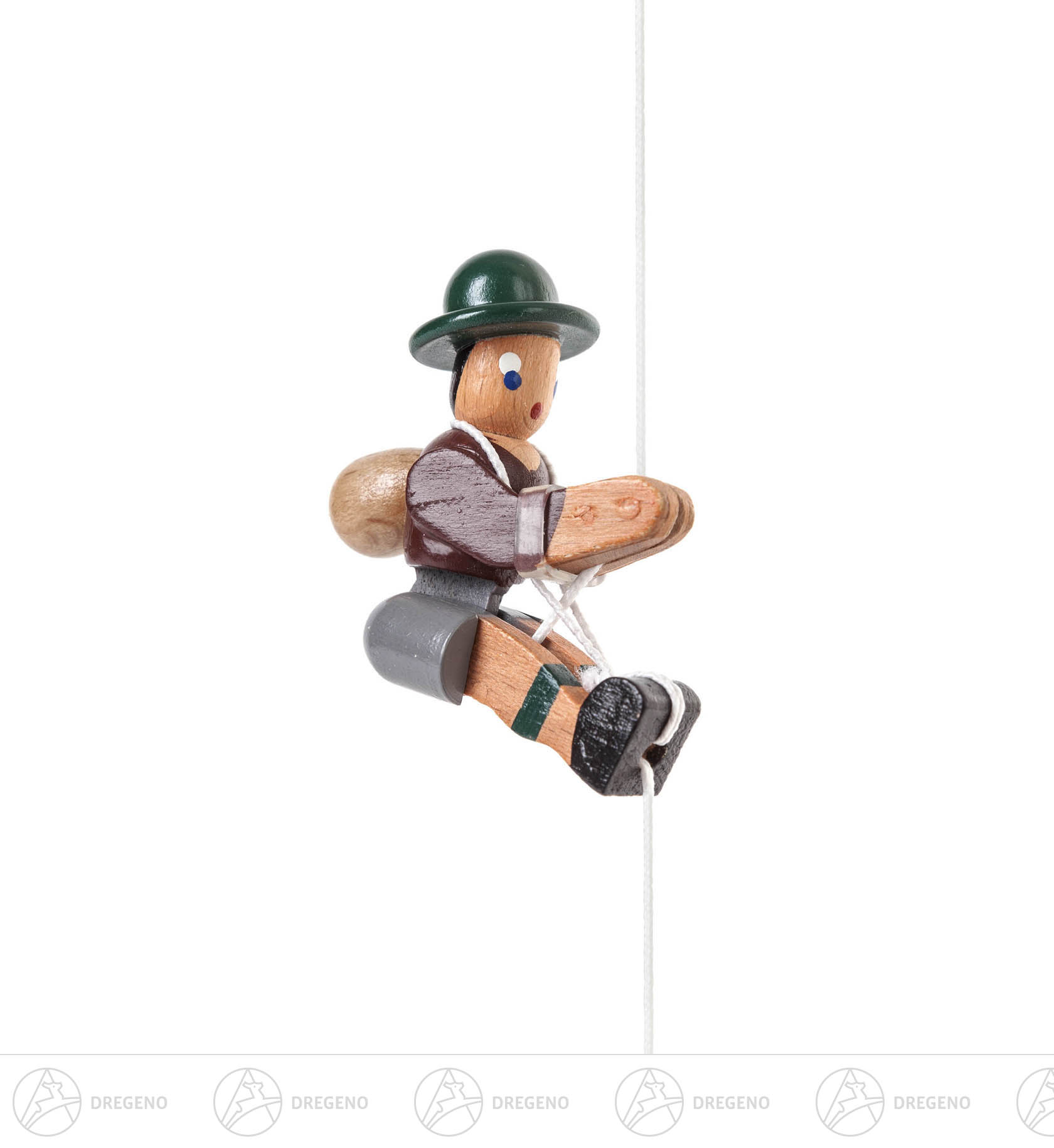 Kletterfigur Bergsteiger,braune Jacke