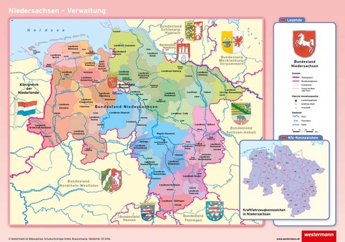 Niedersachsen, physisch/politisch