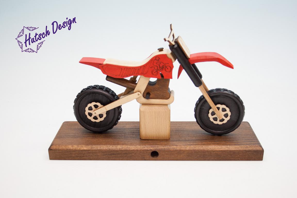 Raeuchermotorrad Cross rot  27 x8 x 16cm