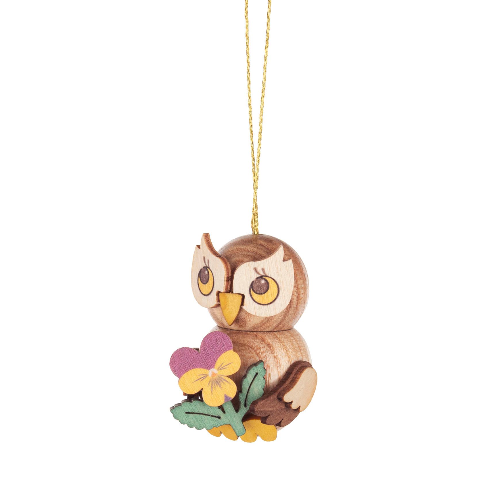 Behang Eulenkind mit Blume 4cm
