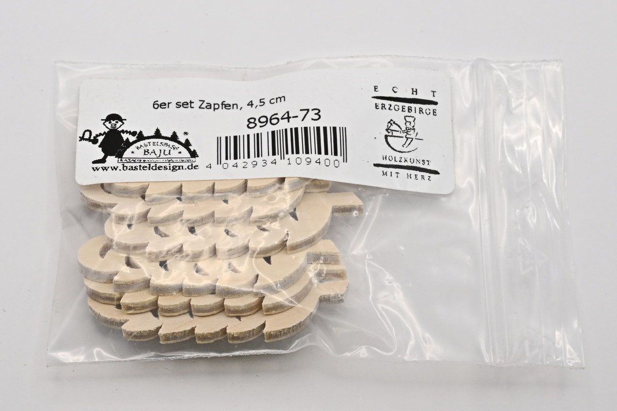 6er set Zapfen, 4,5 cm
